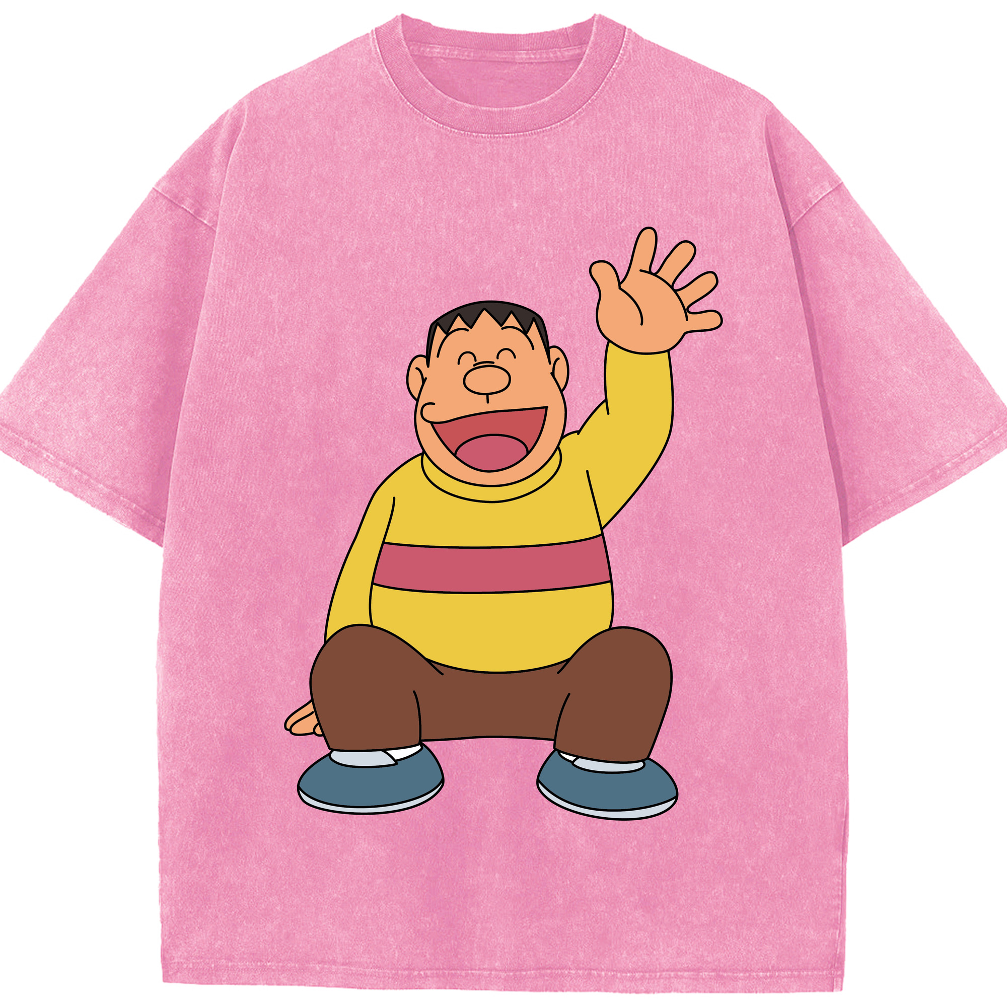 （画像用） ドラえもん 剛田武 Doraemon Gouta Takeshi 綿100% ヴィンテージ風 半袖Tシャツ（フロントプリント）